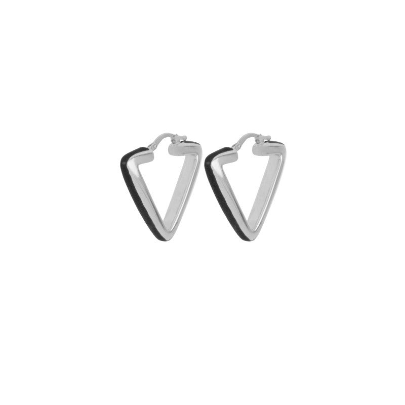 ORECCHINI IN ARGENTO 925 PER DONNA CON BANDA SMALTATA