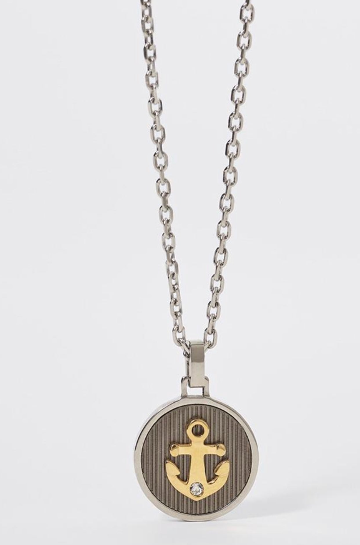 Collana Uomo 2Jewels in Acciaio con Pendente Ancora Dorata 251814
