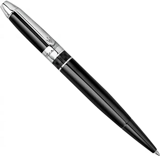 Penna Roller corpo in Metallo Nero Maserati Elegante Regalo Professionista