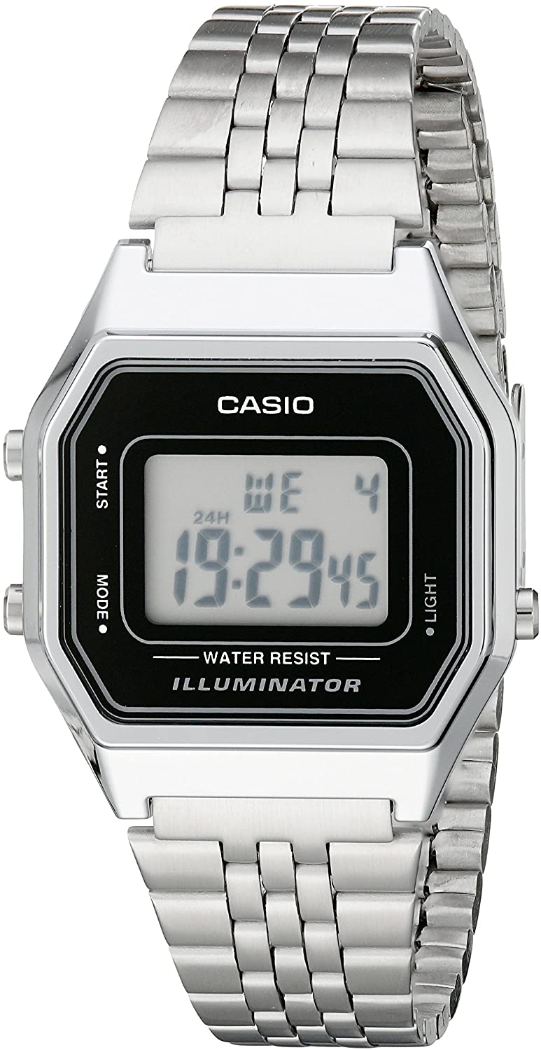 CASIO Orologio Digitale Vintage Al Quarzo Multifunzione In Acciaio Per Donna