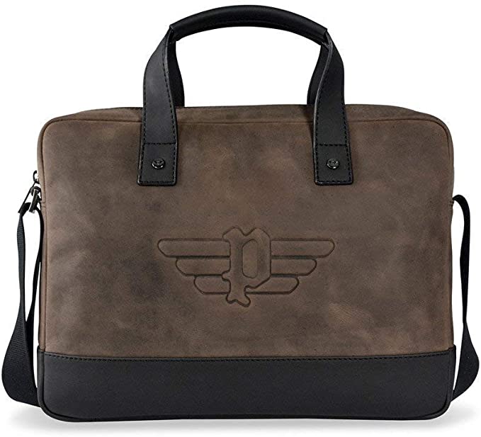 BORSA UFFICIO POLICE NOTEBOOK IN PELLE SCAMOSCIATA TRACOLLA PT422137