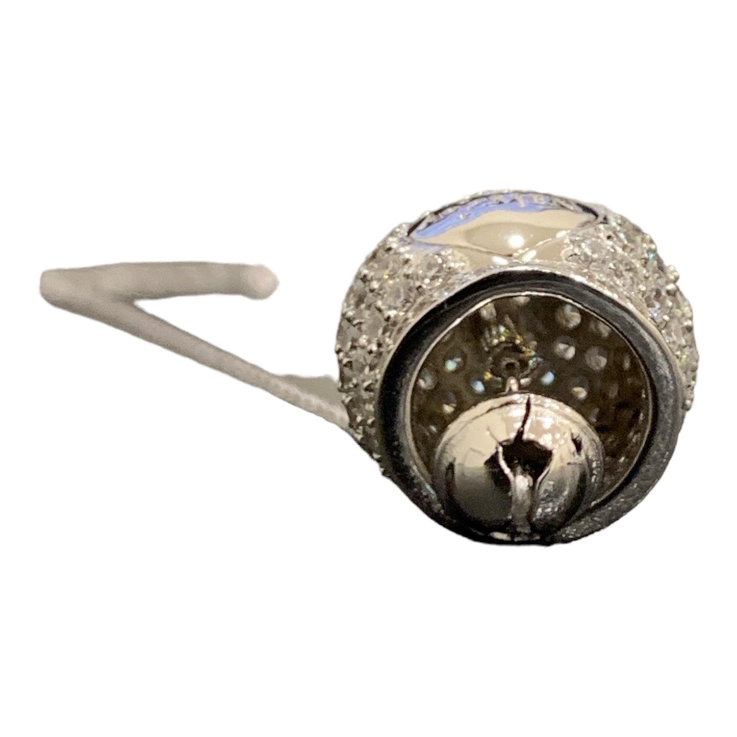 AMEN collana girocollo ciondolo campanella e zirconi bianchi cod.CLPZBB