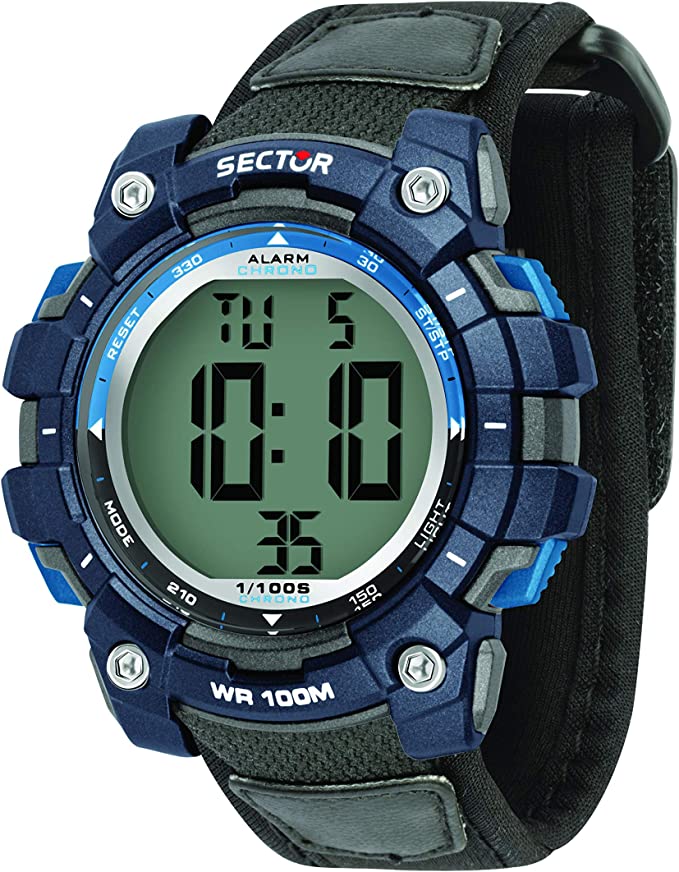 SECTOR OROLOGIO DIGITALE sportivo da uomo cassa 51 millimetri cronografo allarme R3251520002