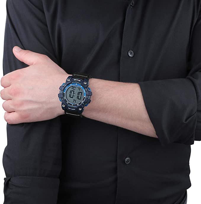SECTOR OROLOGIO DIGITALE sportivo da uomo cassa 51 millimetri cronografo allarme R3251520002
