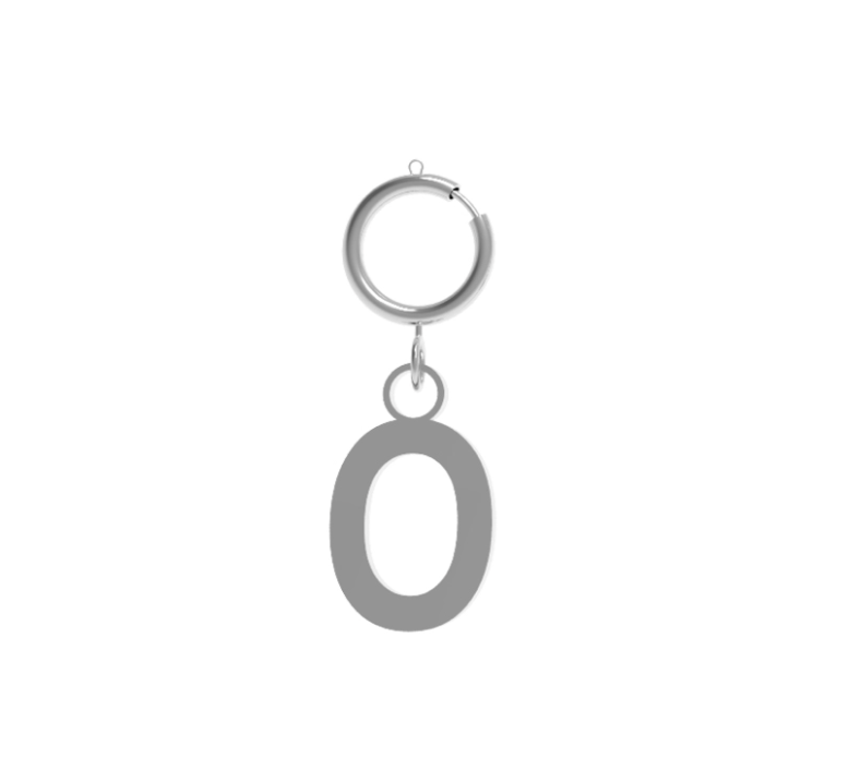 Charm Lettera Iniziale 10BuoniPropositi Pendente Acciaio Silver con Gancio