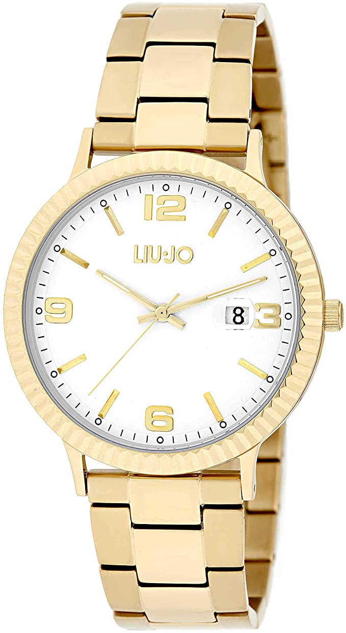 LIUJO OROLOGIO IN ACCIAIO DORATO UOMO QUADRANTE BIANCO TLJ1632