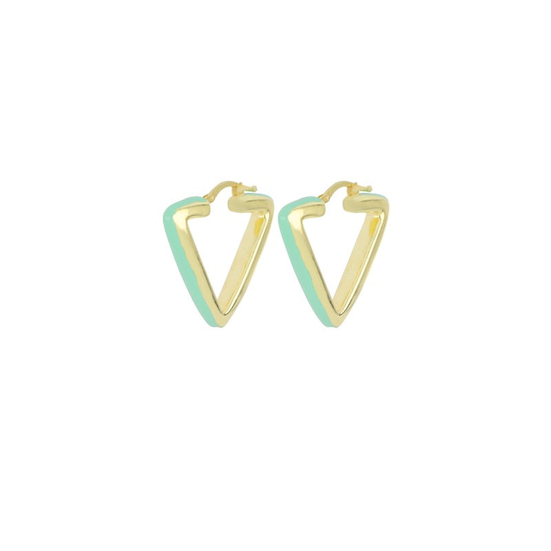 ORECCHINI IN ARGENTO 925 PER DONNA CON BANDA SMALTATA