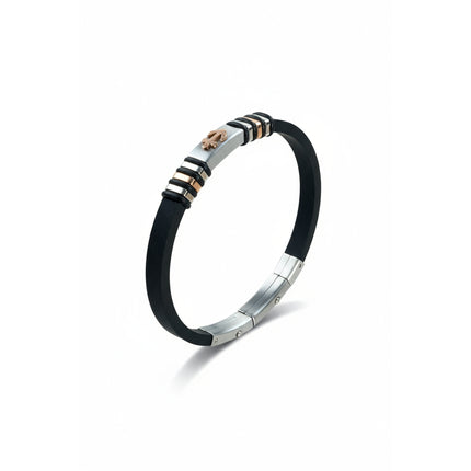 Bracciale uomo 2Jewels Navy 232262 in acciaio e silicone nero con ancora rosé