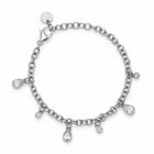 Bracciale Donna 2JEWELS 232348 Acciaio Silver Catena Rolo Cristalli Goccia