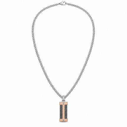 Collana uomo 2Jewels 251705 acciaio 316L oro rosé piastrina 50 cm