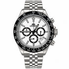 Orologio Uomo Guidus Cronografo Ghiera Ceramica Nera Data Quadrante Bianco Nero