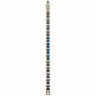 Bracciale Uomo a maglie rettangolari  Lunghezza 21 cm Varianti con dettagli blu o neri