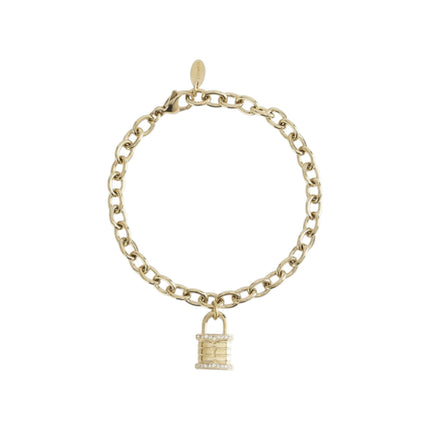 Bracciale donna 2Jewels 232282 in acciaio dorato con lucchetto