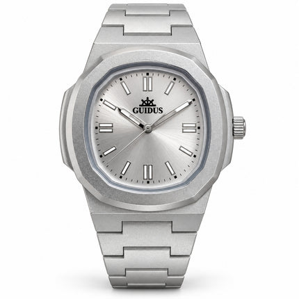Orologio Guidus 90544 Cassa 42mm Poliuretano Silver 5 ATM Ultraleggero