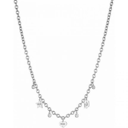 Collana donna Liu Jo LJ1648 acciaio silver ciondoli cristalli 40 cm