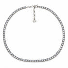Collier Tennis Acciaio Zirconi Bianchi Girocollo 35+5 cm Collana Regolabile