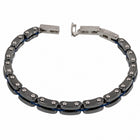 01-principale.jpg	Bracciale da 21 cm con maglie canna di fucile e collegamenti blu.