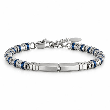Dettaglio bracciale 2Jewels 232099 con cristallo centrale e PVD blu