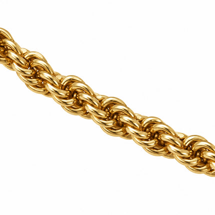 Collana Funetta Maglia a Fune 4 mm 40+5 cm Regolabile Gold Silver XX10007