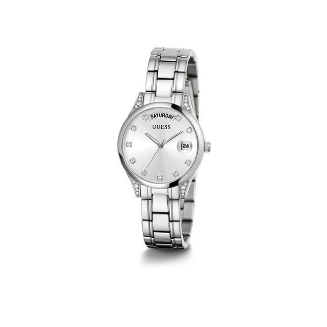 Orologio Donna Guess Mini Aura GW0385L1 Acciaio Silver Cristalli 31mm