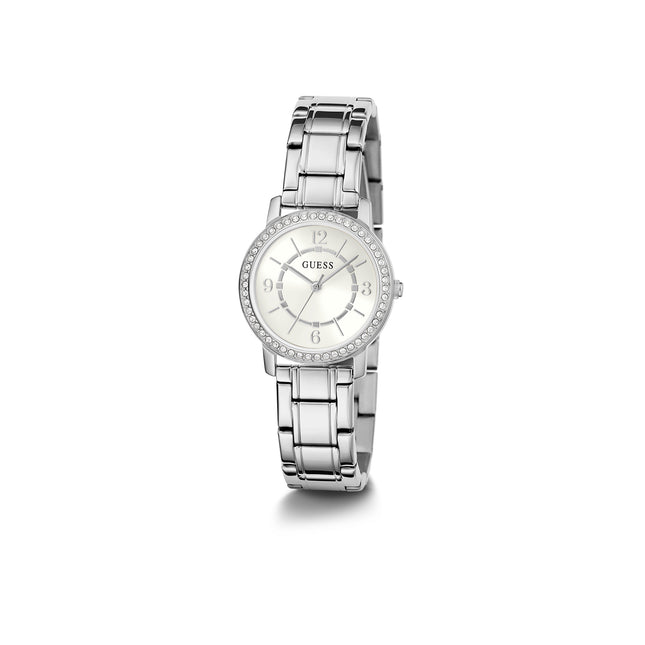 Orologio Guess GW0468L1 donna acciaio argento vista prospettica su fondo bianco