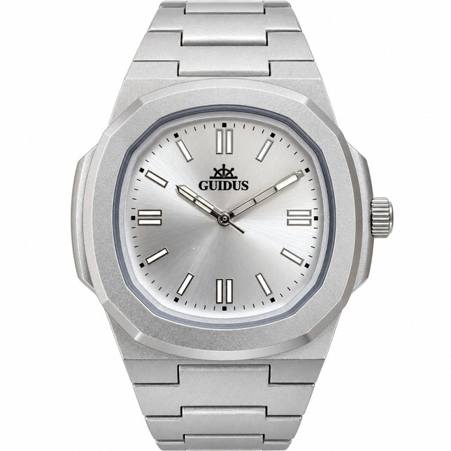 Orologio Guidus 90544 Cassa 42mm Poliuretano Silver 5 ATM Ultraleggero