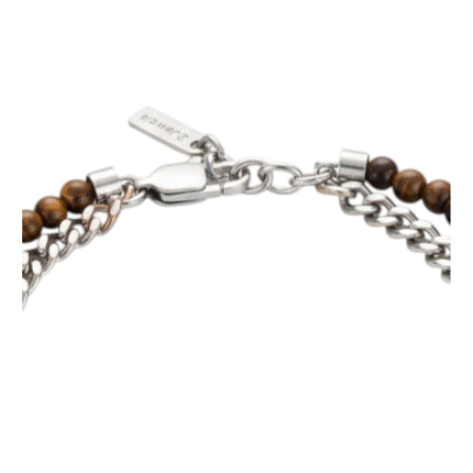 Chiusura a moschettone regolabile bracciale uomo 2Jewels 232109