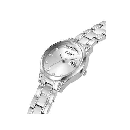 Orologio Donna Guess Mini Aura GW0385L1 Acciaio Silver Cristalli 31mm