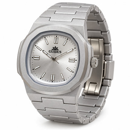 Orologio Guidus 90544 Cassa 42mm Poliuretano Silver 5 ATM Ultraleggero