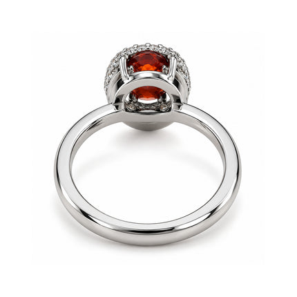  Vista inferiore anello Liu Jo LJ2292M16 con gambo color argento e montatura ovale
