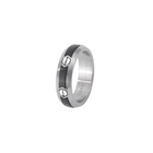 Anello Uomo 2Jewels 221077 Acciaio Inox Fascia Nera 8mm Anallergico 4 Misure