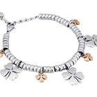 Bracciale Donna 2Jewels 231435 Acciaio Bicolore Charm Quadrifoglio Portafortuna