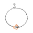 Bracciale Donna 2Jewels 231838 Acciaio Bicolore Cuore Cristalli 19cm