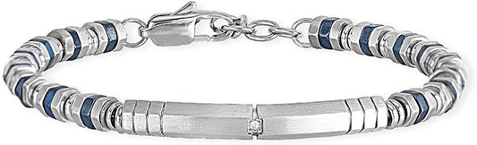 Bracciale Uomo 2Jewels Acciaio con Dettagli Blu – Modello 232099 Sottocosto