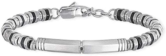 Bracciale Uomo 2Jewels Acciaio Nero e Silver – Modello 232100