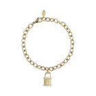 Bracciale Donna 2Jewels 232282 Acciaio Dorato Ciondolo Lucchetto 19cm