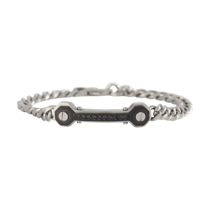 Bracciale Uomo 2Jewels Acciaio Inox Zirconi Neri Design Moderno Anallergico 232290