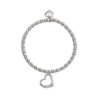 Bracciale Donna 2Jewels 232297 Acciaio Elastico Sfere Ciondolo Cuore Cristalli