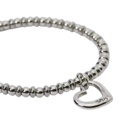 Bracciale Donna 2Jewels Acciaio Elastico Sfere Cuore Cristalli 232297