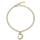 Bracciale Donna 2Jewels 232298 Acciaio Dorato Catena Pendente Cuore