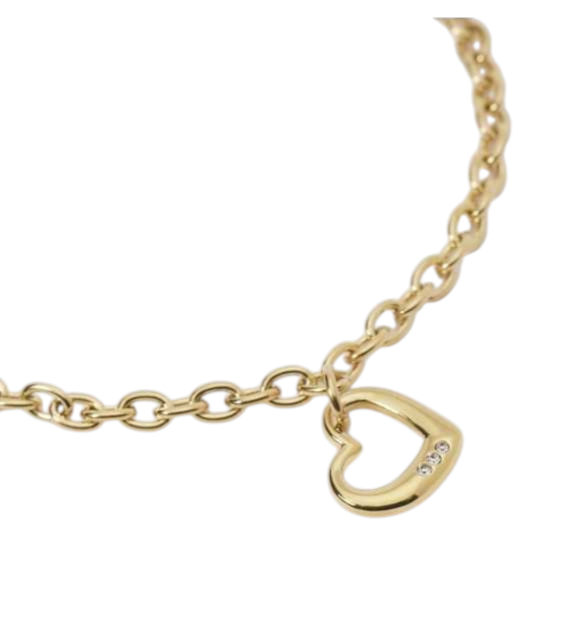 Bracciale Donna 2JEWELS Acciaio Dorato Catena Pendente Cuore 232298