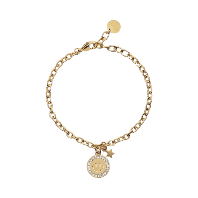 Bracciale Donna 2Jewels Acciaio 316L Oro Smile Catena Rolo 19cm 232313