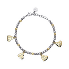 Bracciale Donna 2Jewels 232347 Acciaio PVD Gold Sfere Ciondolo Cuore 19cm
