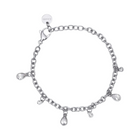 Bracciale Donna 2JEWELS 232348 Acciaio Silver Catena Rolo Cristalli Goccia