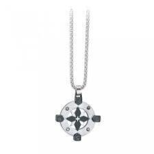 Collana Uomo 2Jewels 251367 Acciaio Rosa dei Venti Bussola Zirconi