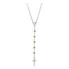 Collana Rosario Unisex 2Jewels 251579 Acciaio Grani Occhio di Tigre Croce