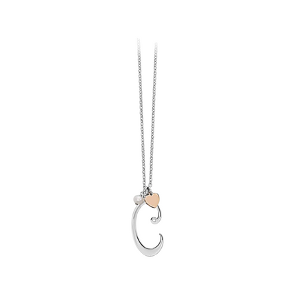 Collana Donna 2Jewels Acciaio Iniziale Personalizzata Perla Cuore Rosé 45cm 251619