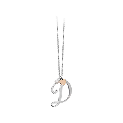 Collana Donna 2Jewels Acciaio Iniziale Personalizzata Perla Cuore Rosé 45cm 251619