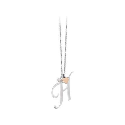 Collana Donna 2Jewels Acciaio Iniziale Personalizzata Perla Cuore Rosé 45cm 251619