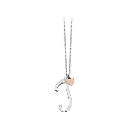 Collana Donna 2Jewels Acciaio Iniziale Personalizzata Perla Cuore Rosé 45cm 251619